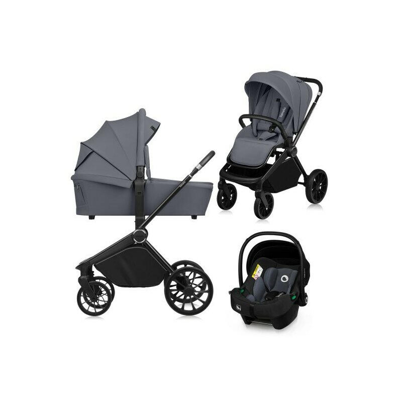 Lionelo Mika Plus Carucior 3 în 1 Certificat ADAC