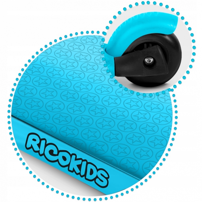 Trotineta 3 in 1 Ricokids Buggy Albastru cu Scaunel și LED - imagine 6