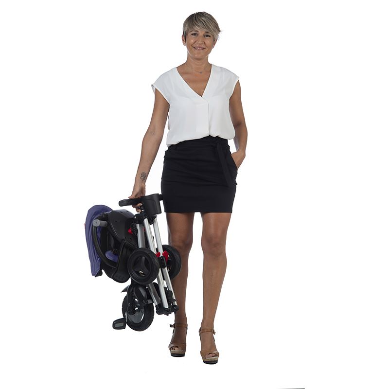 Tricicleta Qplay Nova Ultrapliabilă, Albastru Închis