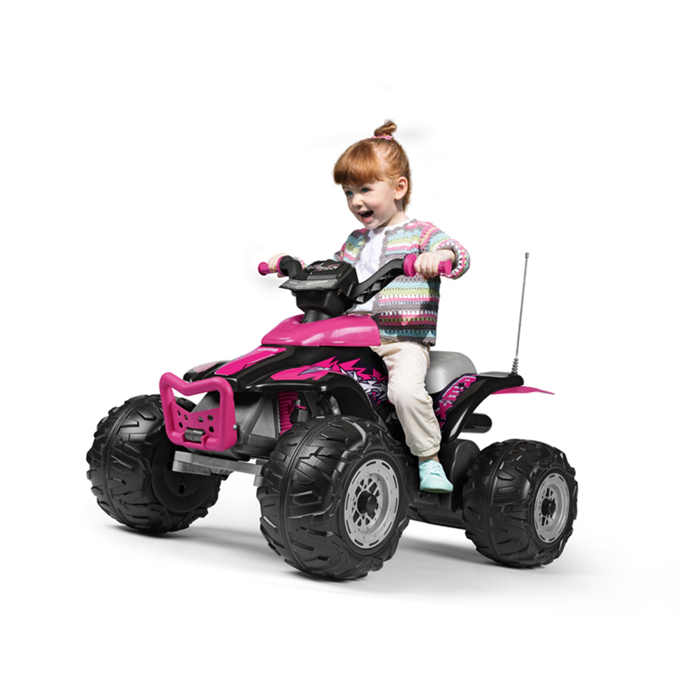 ATV Peg Perego Corral T-Rex 12V Roz Negru - imagine 2