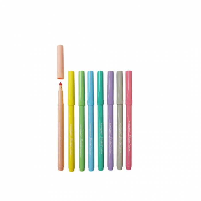 Set 8 Carioci Pastel Keyroad | Vârf Fin