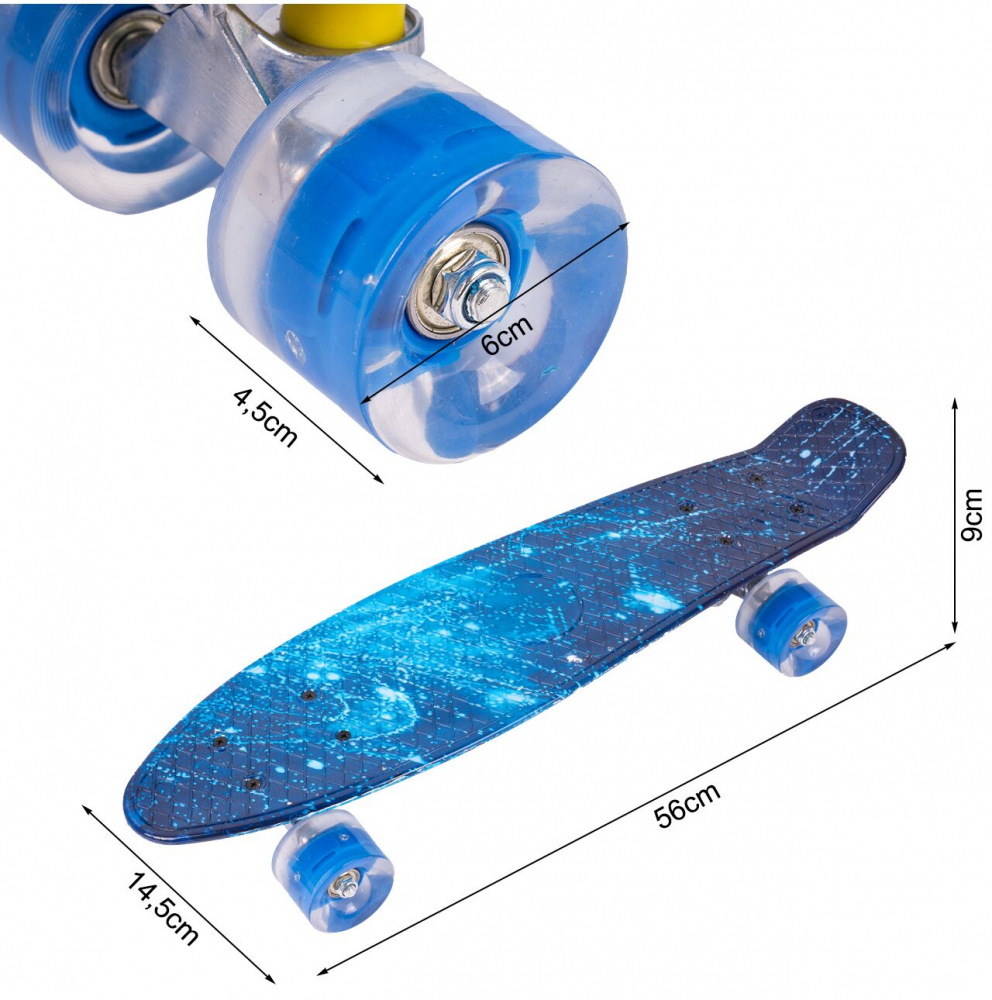 Skateboard LED Malplay Glowing Galaxy - imagine 7