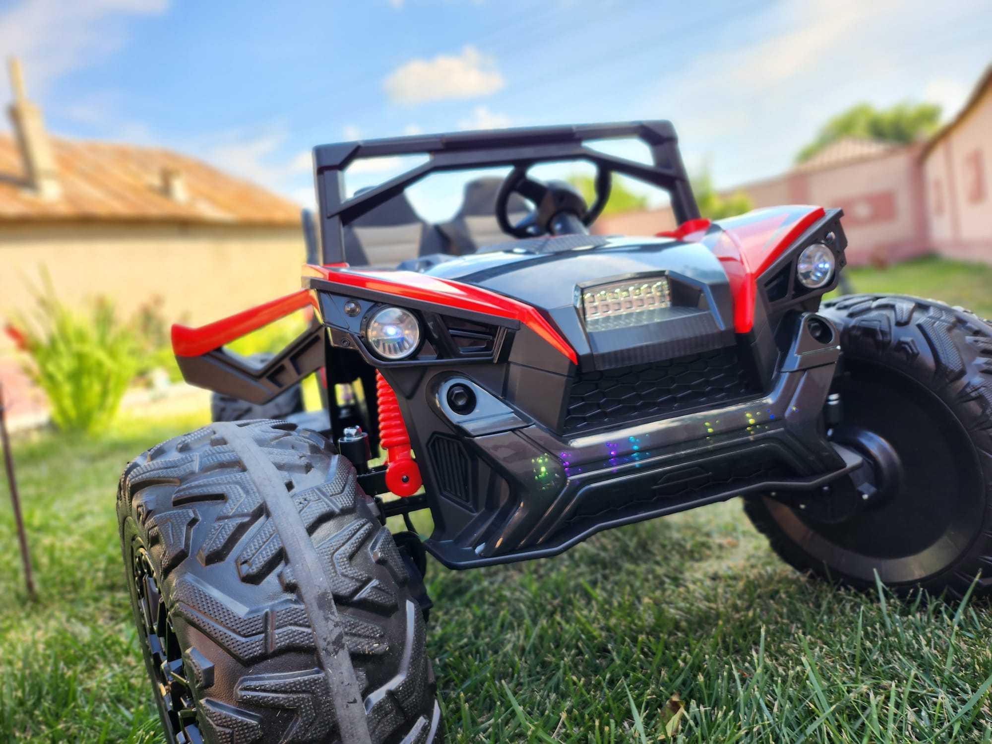 UTV Electric 2 Locuri 24V 4x4 Rosu Autokids - imagine 11