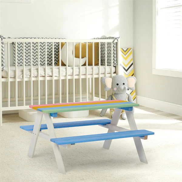 Set masuta cu bancute Rainbow Ginger Home - imagine 9