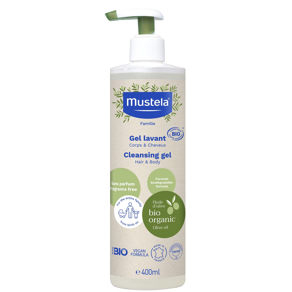 Gel de duș Mustela BIO, 400 ml