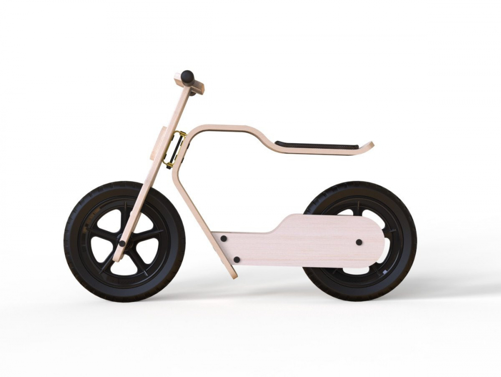 Bicicleta lemn fara pedale RideMe MamaToyz - imagine 4