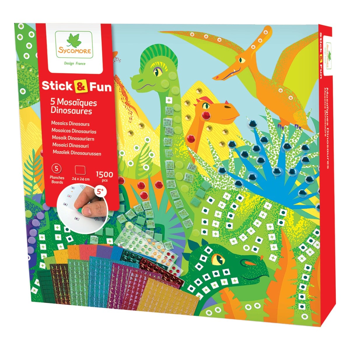 Set Mozaic Dinozauri Sycomore Stick n Fun