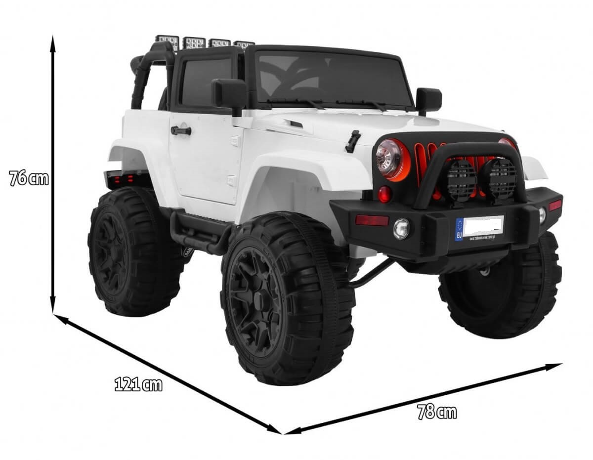 Masinuta Electrica SUV All Terrain Alba - imagine 3