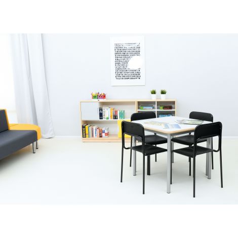 Scaun Next Moje bambino negru stivuibil - imagine 4