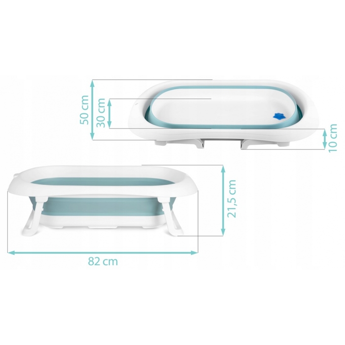 Cadita baie Ricokids albastra, pliabila - imagine 7