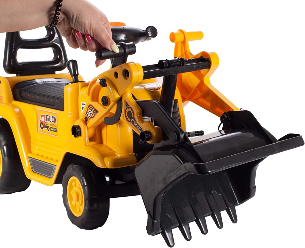 Buldozer Malplay Galben Fără Pedale | 27kg - imagine 5