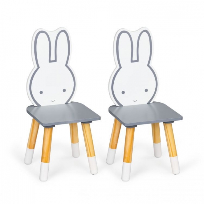 Set Masa si 2 Scaune Iepuras Ecotoys - imagine 4