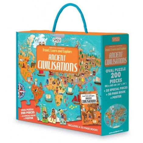 Puzzle Civilizatii Antice Sassi 200 piese educativ