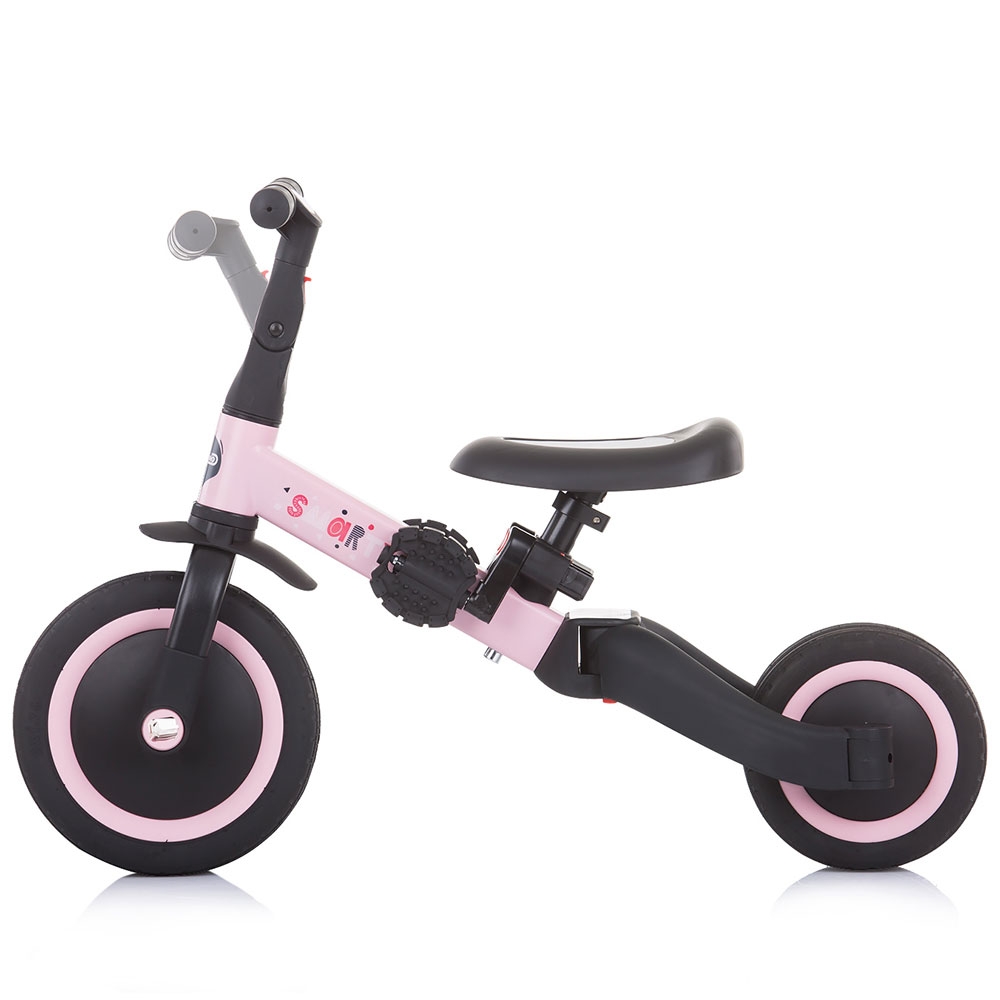 Chipolino Smarty Light Pink Tricicleta 2 in 1, Ghidon Reglabil - imagine 5