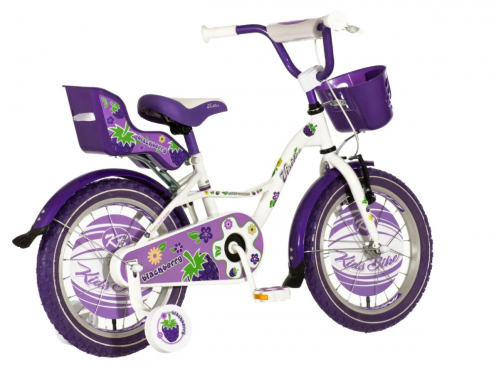 Bicicleta Visitor Mov 16" Copii + Accesorii - imagine 3