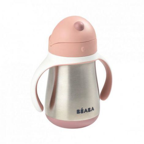 Cana Inox Beaba cu Pai 250ml Roz - imagine 2