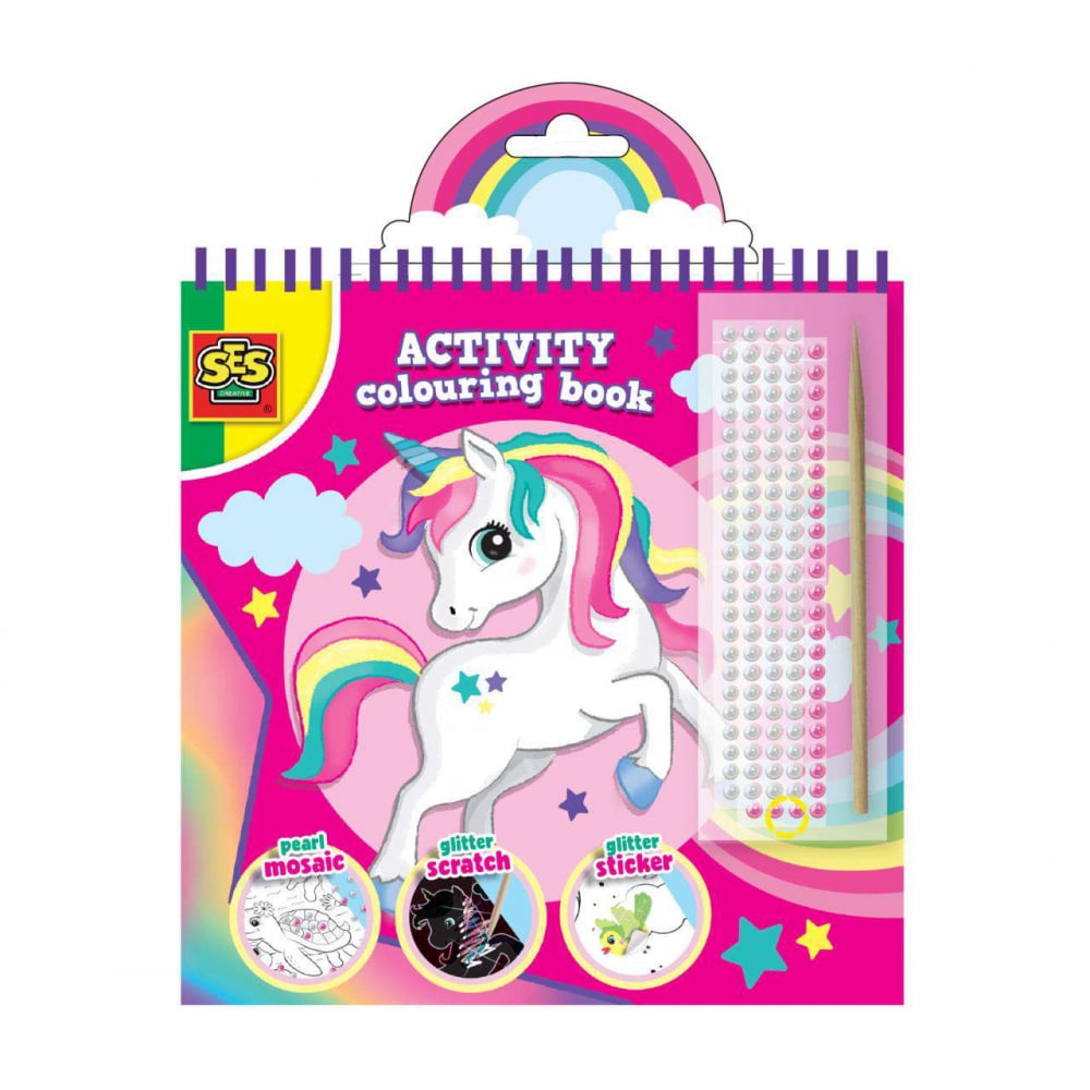 Carte Colorat 3-în-1 Unicorn Ses Creative - Creativitate