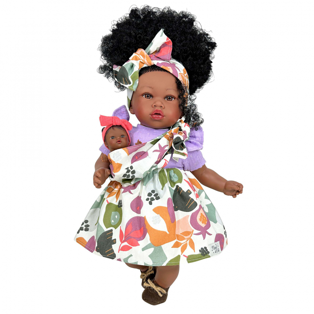 Păpușă Nines D Onil Maria Afro 45 cm cu Sunete