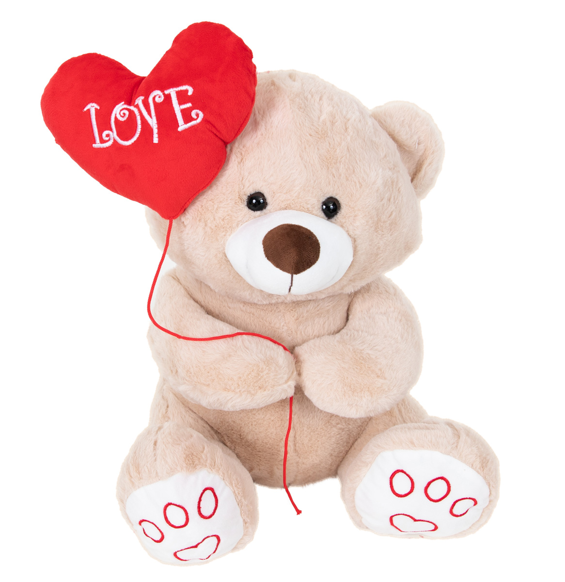 Ursulet Plus Puffy Friends cu Inima, 40cm