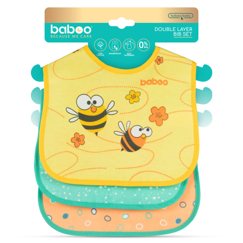 Set 3 bavete Baboo | Anti-scurgere bebeluși