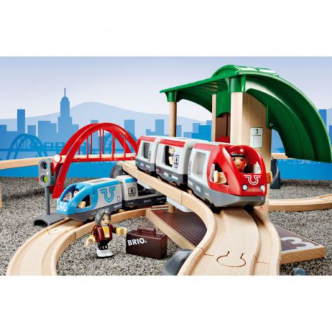 Set Trenuri Călători Brio 33512, 42 Piese - imagine 9