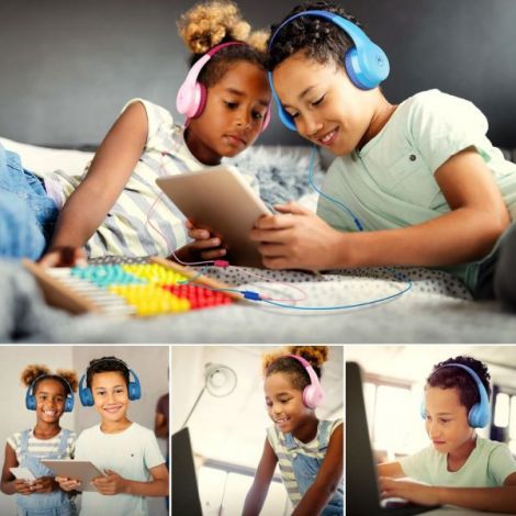 Casti Wireless Copii Motorola JR300 Pink, 85dB - imagine 5