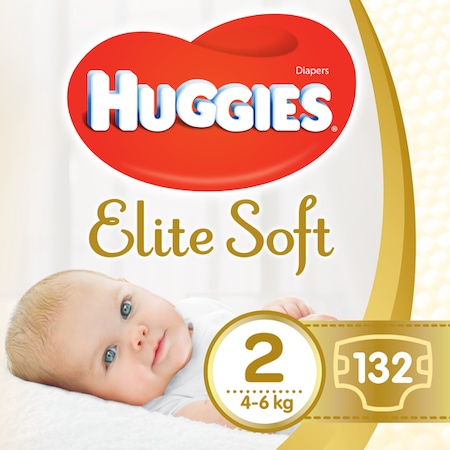 Scutece Huggies Elite Soft 2, 4-6 kg, 132 buc - imagine 5