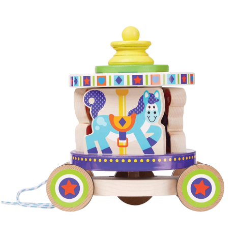Jucărie de tras Carusel Melissa & Doug, 18 luni+