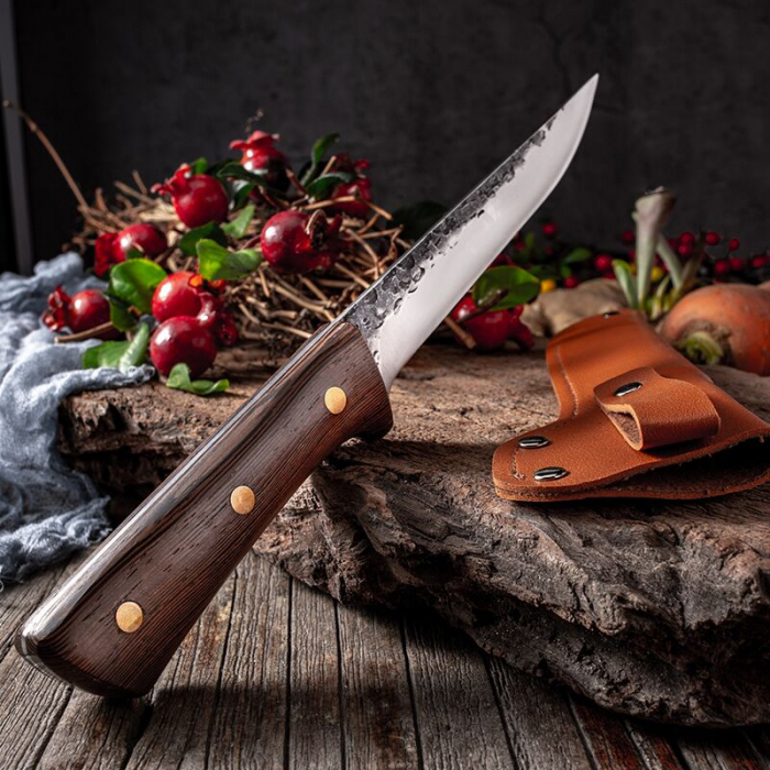 Cutit Bucatarie 15cm Otel Lama Wood Husa