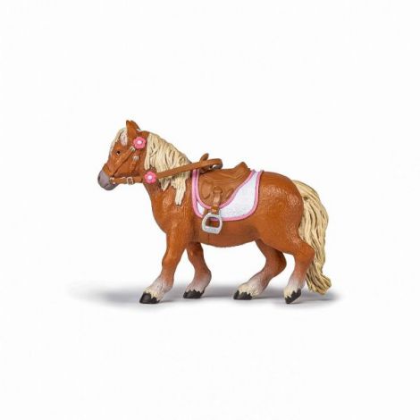 Papo Ponei Shetland Cu Sa - Figurina Detaliata - imagine 2