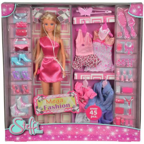 Papusa Steffi Mega Fashion Set 45 Piese Simba