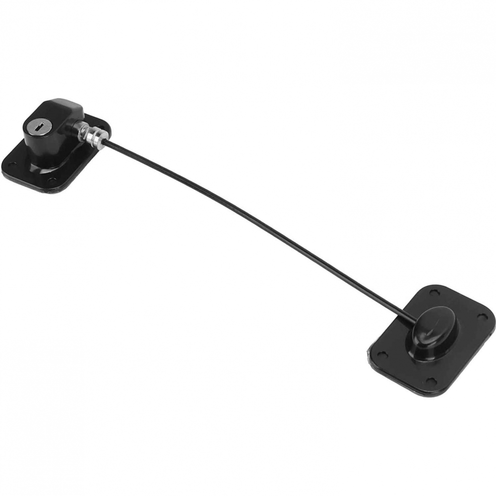 Bambinice Siguranță Geam cu Cheie, 20 cm, Negru - imagine 6