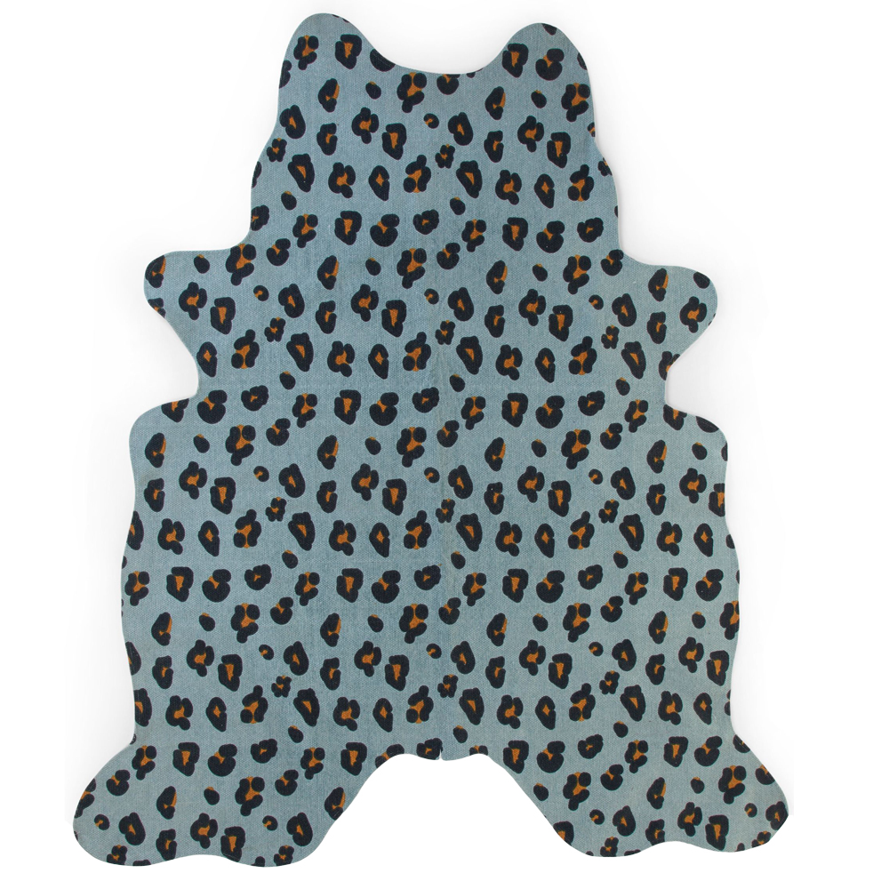 Covor Bumbac Childhome Leopard Albastru 145x160 cm - imagine 4