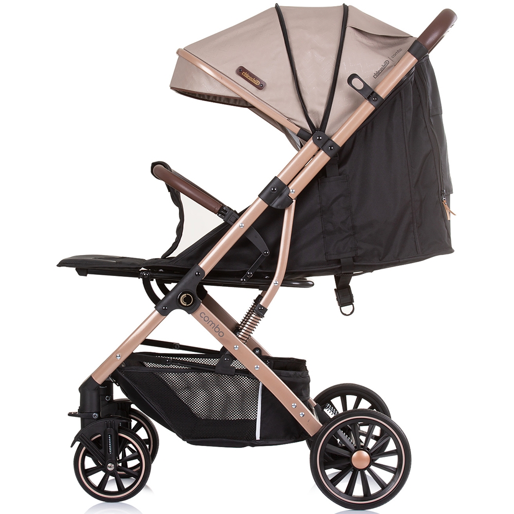 Carucior Chipolino Combo Golden Beige, 0-22kg - imagine 4