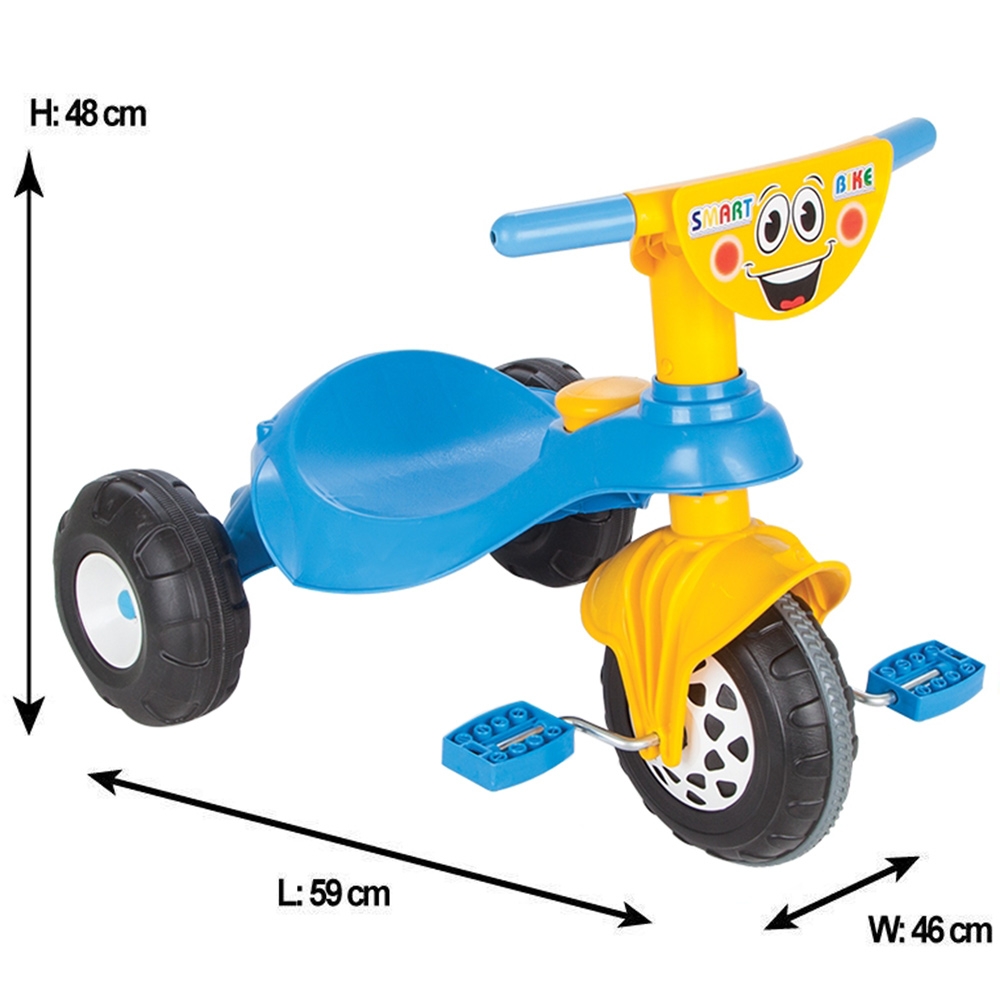 Tricicleta Pilsan Smart Blue, cu pedale, 3 ani+ - imagine 2