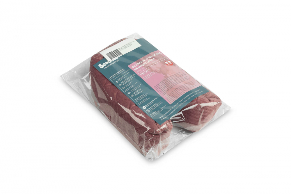 Sensillo Protecție Velur Pat 116cm Pink - imagine 5