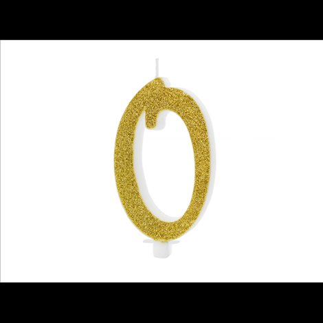 Lumanare Cifra 0 Aurie Party deco | Decor Tort