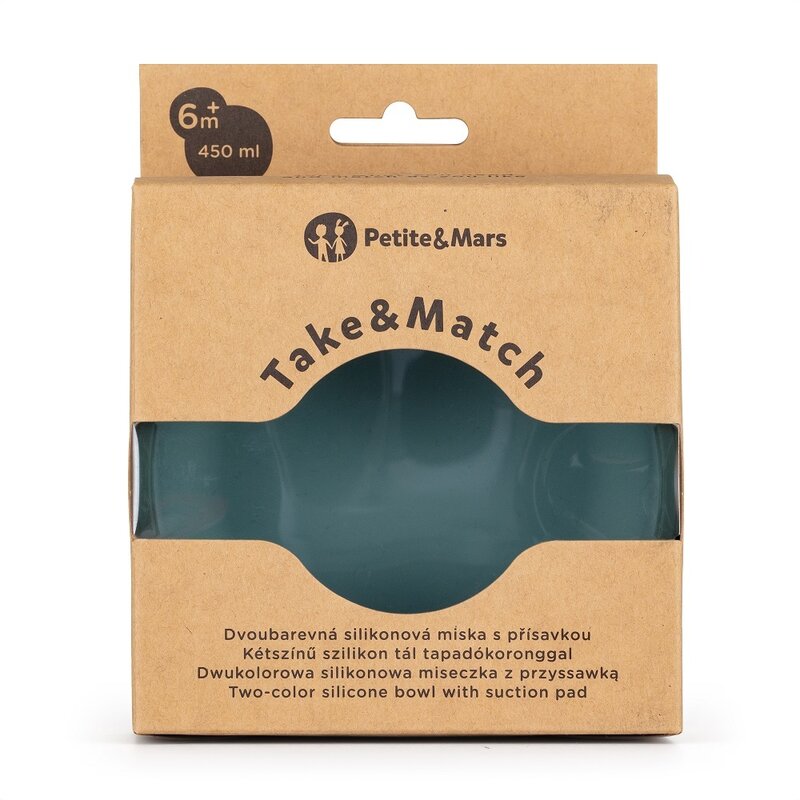 Bol TakeMatch Verde cu Ventuza | Petite&Mars - imagine 4