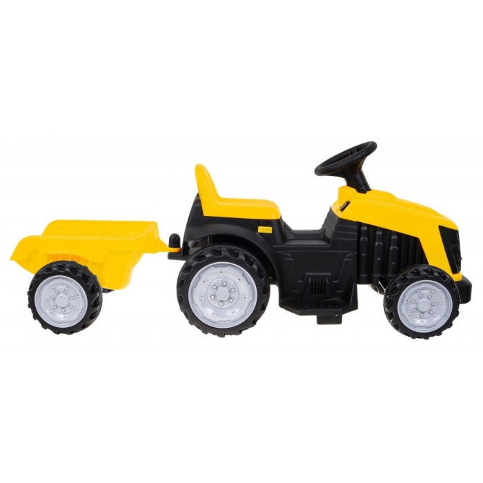 Tractor Electric Ramiz Galben cu Remorcă 25W - imagine 5