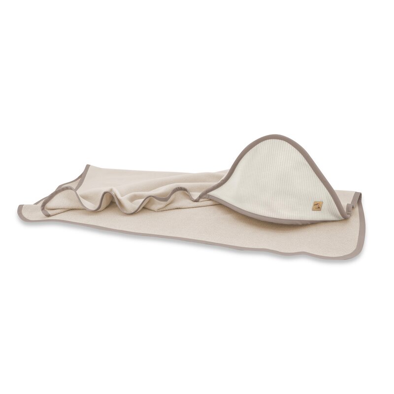 Prosop cu gluga Qmini Bamboo | Beige 80x80cm