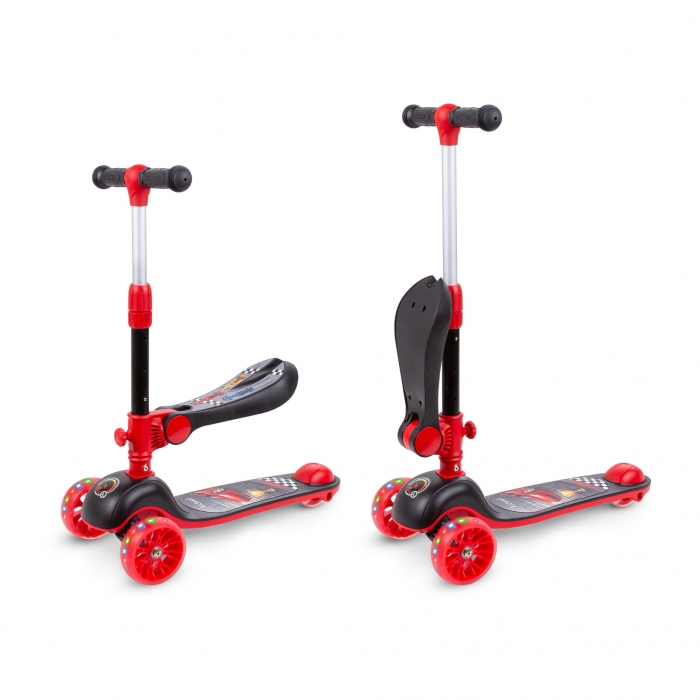Trotineta 2 in 1 Kidwell Rimba Race cu LED - imagine 8