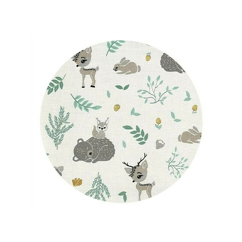 Halat Baie MimiNu Bumbac Forest Friends Mint