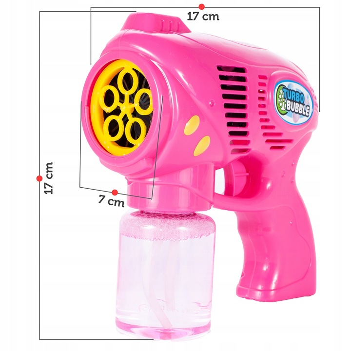 Pistol Baloane Sabun Turbo Bubble Pink Malplay - imagine 9