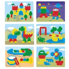 Mozaic 10 mm Miniland | Set Creativitate 240 Piese - imagine 2