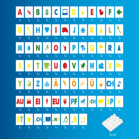 Hubelino Litere - Joc Educativ 85 Piese Made in Germany - imagine 2