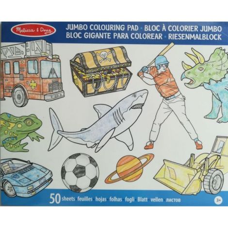 Caiet Colorat Jumbo Melissa & Doug, 50 Desene
