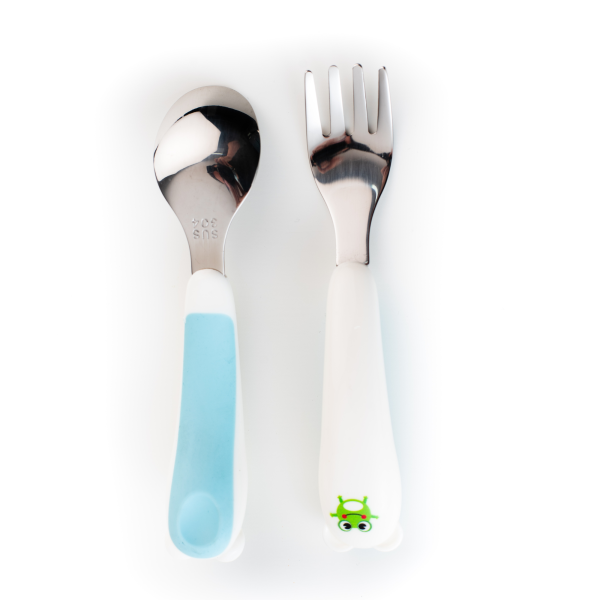 Set Tacâmuri Oaki Alb-Albastru pentru Copii
