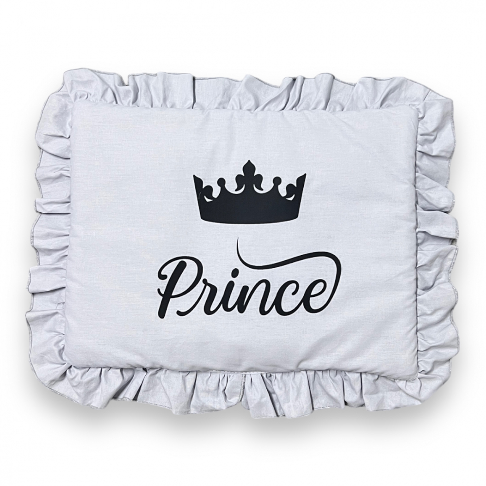 Perna slim cu volanas Prince Gri | Deseda