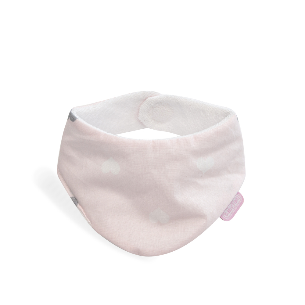 Baveta cu 2 fete tip eșarfă BabyJem Scarf Pink