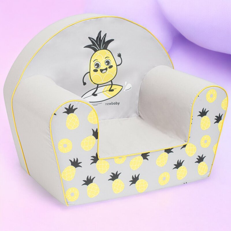 Fotoliu copii New Baby spumă Pineapple, husă detașabilă - imagine 2